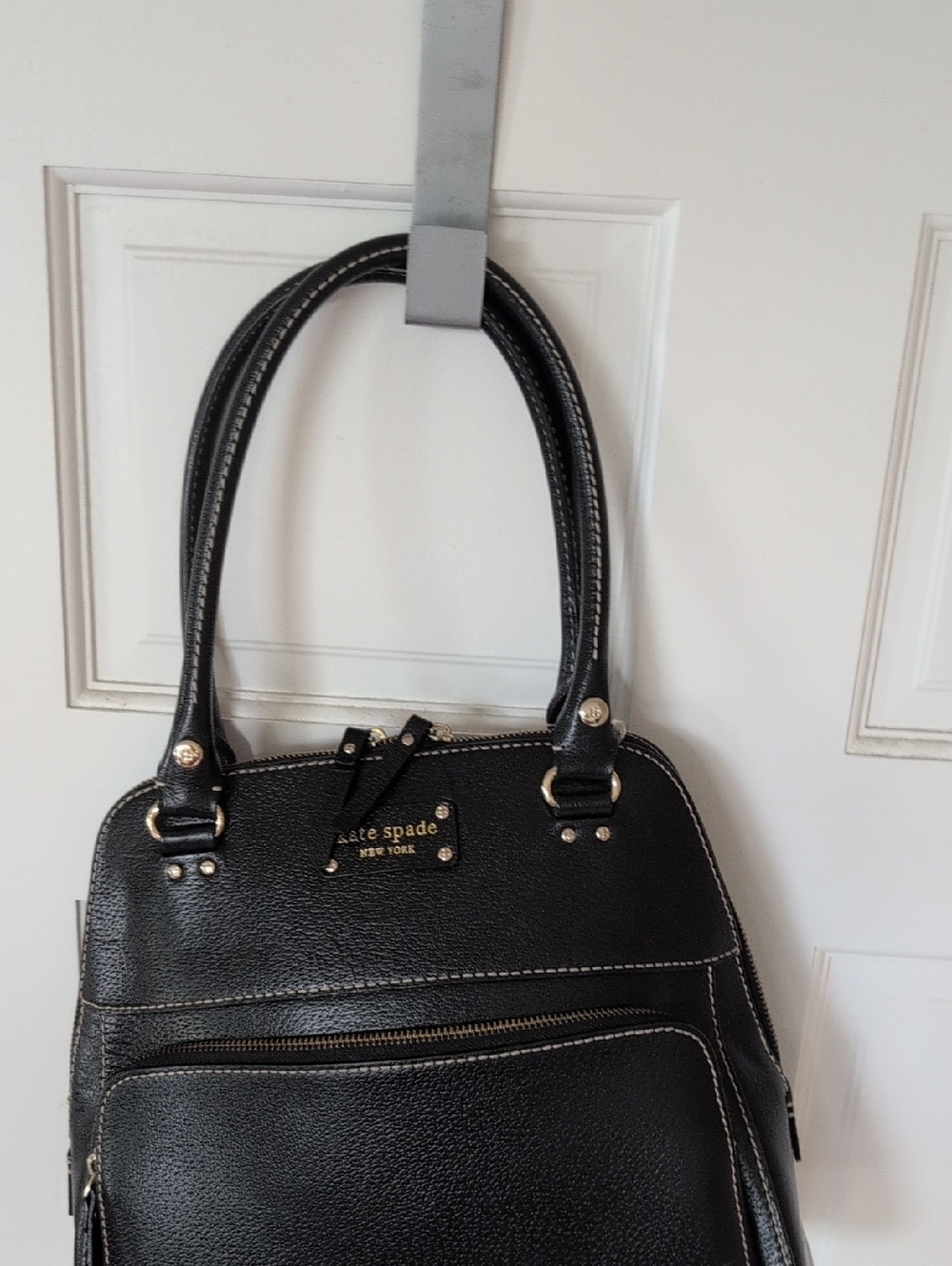 kate spade Black Pebbled Leather Bag with Gold Hardware Includes Dust Cover